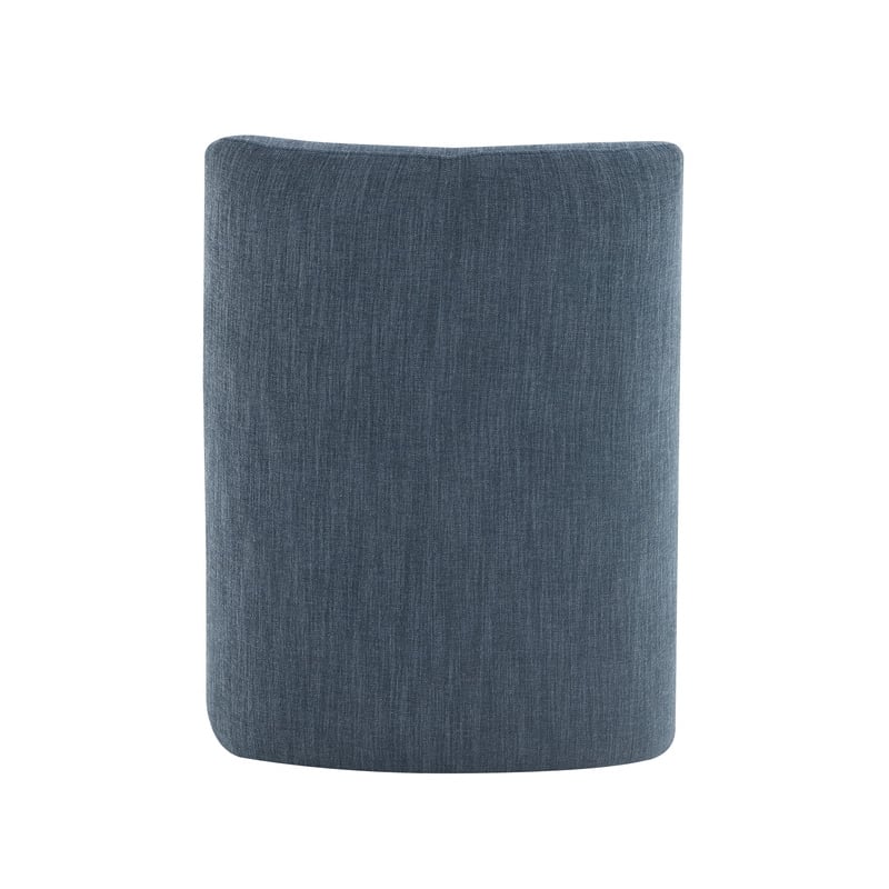 Bowery Hill Denim Linen Arm Chair with Casters and Swivel