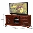 Bowery Hill Hercules TV Stand in Cherry with Storage for Up to 59-In TVs