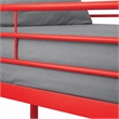 Bowery Hill Twin Over Full Futon Bunk Bed in Red Metal Finish