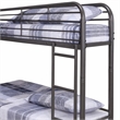 Bowery Hill Metal Full Over Full Bunk Bed with Ladder in Gunmetal