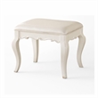 Bowery Hill Vanity Stool in Synthetic Leather and Pearl White