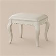 Bowery Hill Vanity Stool in Synthetic Leather and Pearl White
