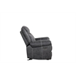 Bowery Hill Microfiber Power Motion Glider Recliner in Dark Gray