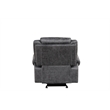 Bowery Hill Microfiber Power Motion Glider Recliner in Dark Gray