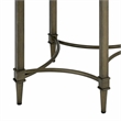 Bowery Hill Metal End Table with Mirrored Top in Antique Brass