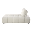 Bowery Hill Loanna Linen Upholstered Beige Modular Chaise with Foam Seat
