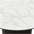 Bowery Hill Clayten Round Dining Table in Faux Marble with Espresso Base