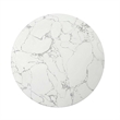 Bowery Hill Clayten Round Coffee Table with Marble Top and Espresso Base