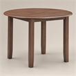 Bowery Hill Round Rubber Wood Dining Table in Brown Finish