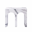 Bowery Hill Contemporary ECC/Wood Arch End Table in White Finish