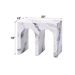 Bowery Hill Contemporary ECC/Wood Arch End Table in White Finish