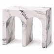 Bowery Hill Contemporary ECC/Wood Arch End Table in White Finish