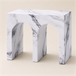 Bowery Hill Contemporary ECC/Wood Arch End Table in White Finish