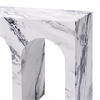Bowery Hill Contemporary ECC/Wood Arch End Table in White Finish
