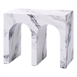 Bowery Hill Contemporary ECC/Wood Arch End Table in White Finish