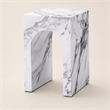 Bowery Hill Contemporary ECC/Wood Square End Table in White Engineered Stone