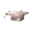 Bowery Hill Contemporary ECC/Wood Square Coffee Table in Beige Engineered Stone