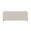 Bowery Hill Beige Linen Upholstered Loveseat with Wooden Frame