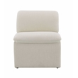 Bowery Hill Accent Chair with Wood Frame and Ivory Boucle Fabric