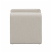 Bowery Hill Accent Chair with Wood Frame and Ivory Boucle Fabric