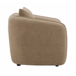 Bowery Hill Contemporary Chenille Chair with Pillow in Brown