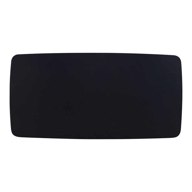 Bowery Hill Solid Wood Rectangular Dining Table in Black