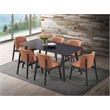 Bowery Hill Solid Wood Rectangular Dining Table in Black