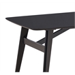 Bowery Hill Solid Wood Rectangular Dining Table in Black