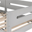 Bowery Hill Transitional Wooden Twin Over Twin Bunk Bed in Gray