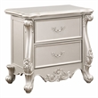 Bowery Hill Bently Nightstand with 2 Drawers in Champagne Finish
