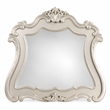 Bowery Hill Wooden Transitional Mirror with Scalloped Edges in Champagne