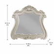 Bowery Hill Wooden Transitional Mirror with Scalloped Edges in Champagne