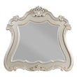 Bowery Hill Wooden Transitional Mirror with Scalloped Edges in Champagne