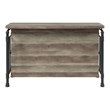 Bowery Hill Wooden Kitchen Island with 5 Shelves and Metal Frame