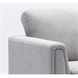 Bowery Hill Contemporary Fabric Arm Chair in Gray with Metal Base Frame