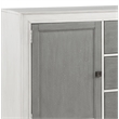 Bowery Hill Transitional Wooden Server in Gray and Weathered White