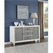 Bowery Hill Transitional Wooden Server in Gray and Weathered White