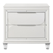 Bowery Hill 2-Drawer Contemporary Nightstand in Pearl White