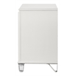 Bowery Hill 2-Drawer Contemporary Nightstand in Pearl White
