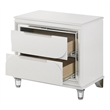 Bowery Hill 2-Drawer Contemporary Nightstand in Pearl White
