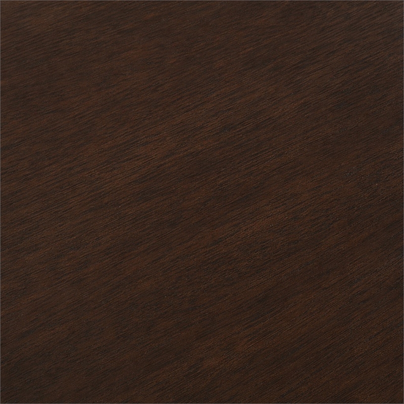 Bowery Hill Wooden Dining Table with Leaf in Dark Walnut Finish