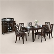 Bowery Hill Wooden Dining Table with Leaf in Dark Walnut Finish