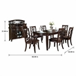 Bowery Hill Wooden Dining Table with Leaf in Dark Walnut Finish