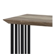 Bowery Hill Rectangular Metal Sofa Table in Antique Oak and Black