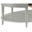 Bowery Hill Oval Coffee Table with Drawer in Sintered Stone and Champagne