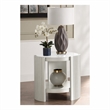Bowery Hill End Table with Sintered Stone Top in Champagne Finish