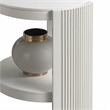 Bowery Hill End Table with Sintered Stone Top in Champagne Finish