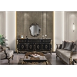 Bowery Hill Transitional Wood Mirror in Gold and Black Finish