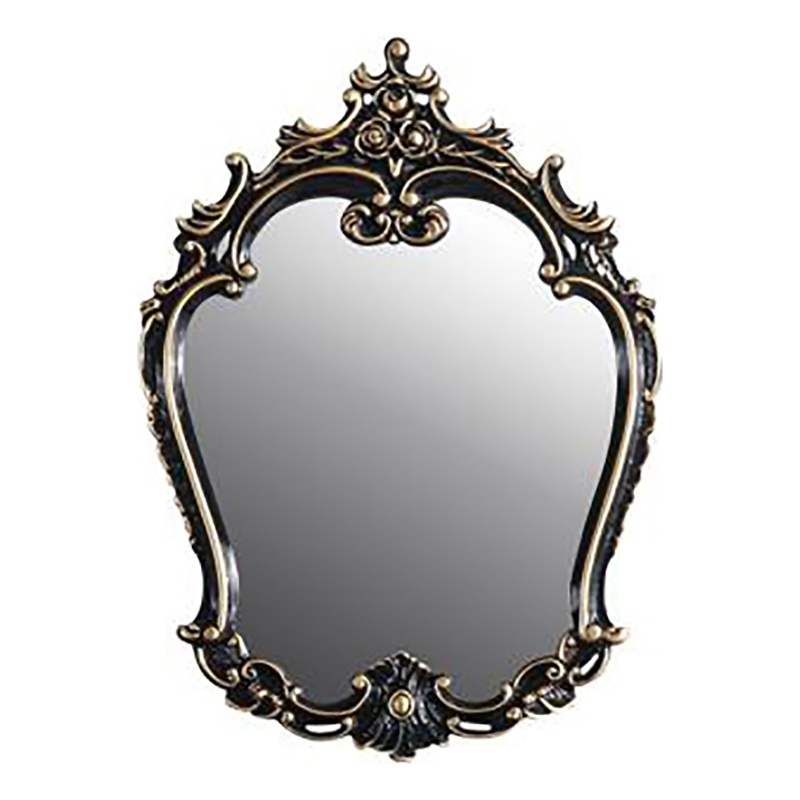 Bowery Hill Transitional Wood Mirror in Gold and Black Finish