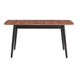 Bowery Hill Wood Dining Table with Butterfly Leaf in Natural/Black